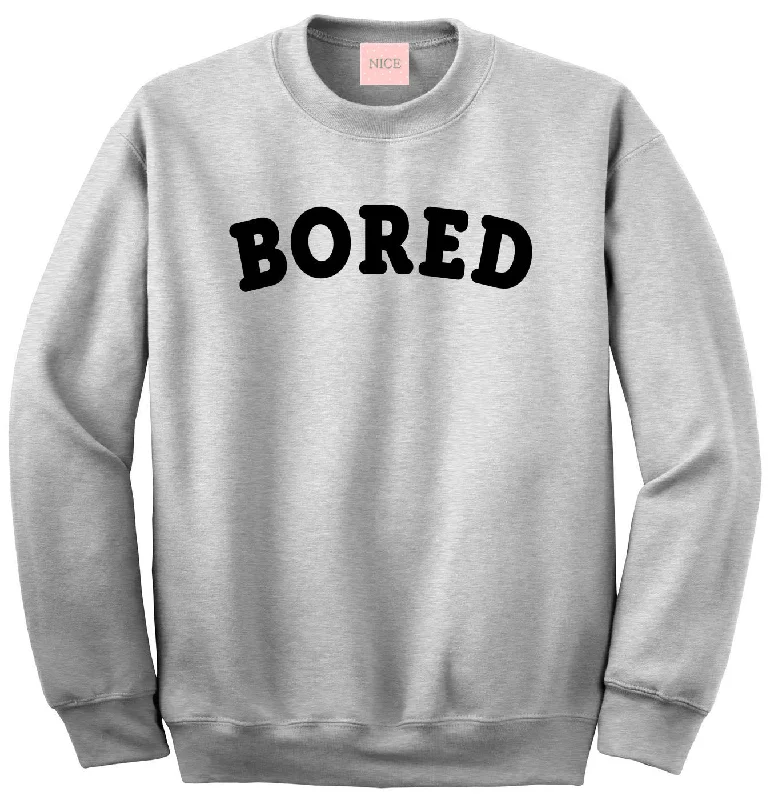 CrewnecktailorVery Nice Bored Lazy Boyfriend Crewneck Sweatshirt Grey