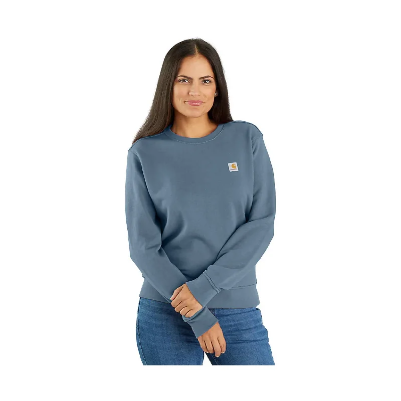 CrewneckinnovationCarhartt Women's Tencel Fiber Series Relaxed Fit French Terry Crewneck Sweatshirt - Thundercloud - ONLINE STORE CREDIT/EXCHANGE ONLY