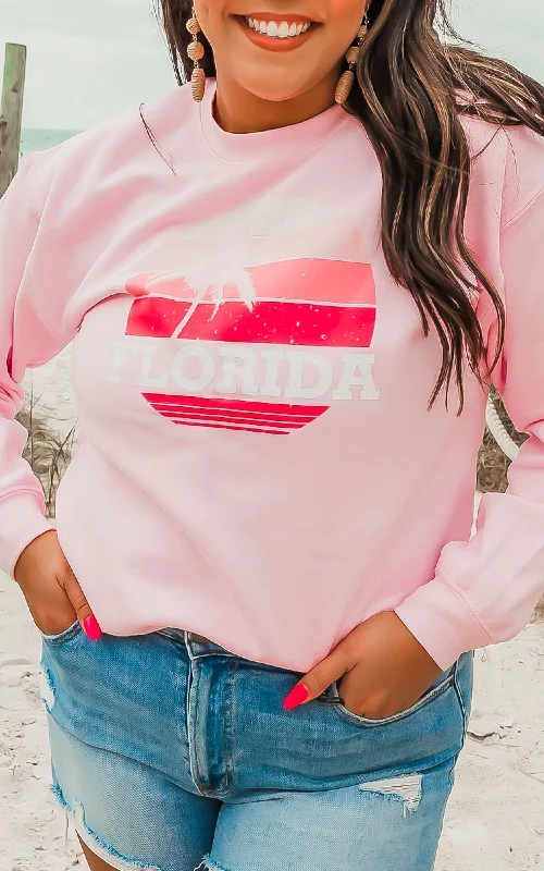 CrewneckknitFlorida Graphic Crewneck Sweatshirt**