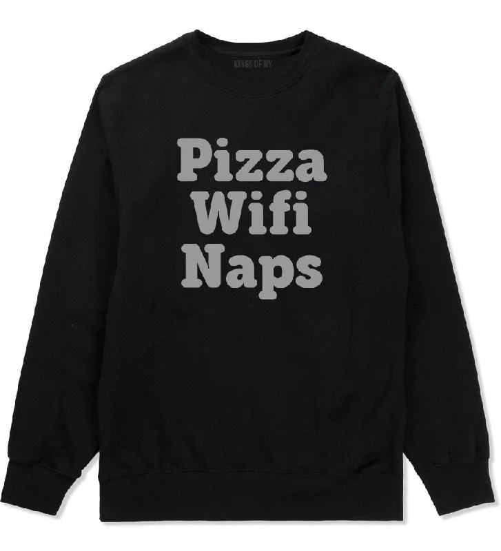 CrewneckheritagePizza Wifi Naps Crewneck Sweatshirt