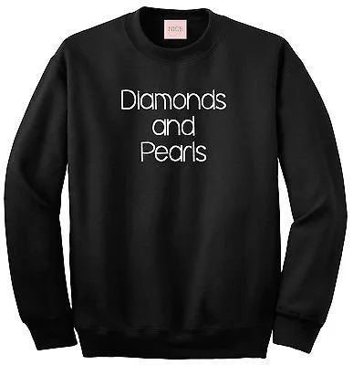 CrewneckdurableVery Nice Diamonds and Pearls Boyfriend Crewneck Sweatshirt