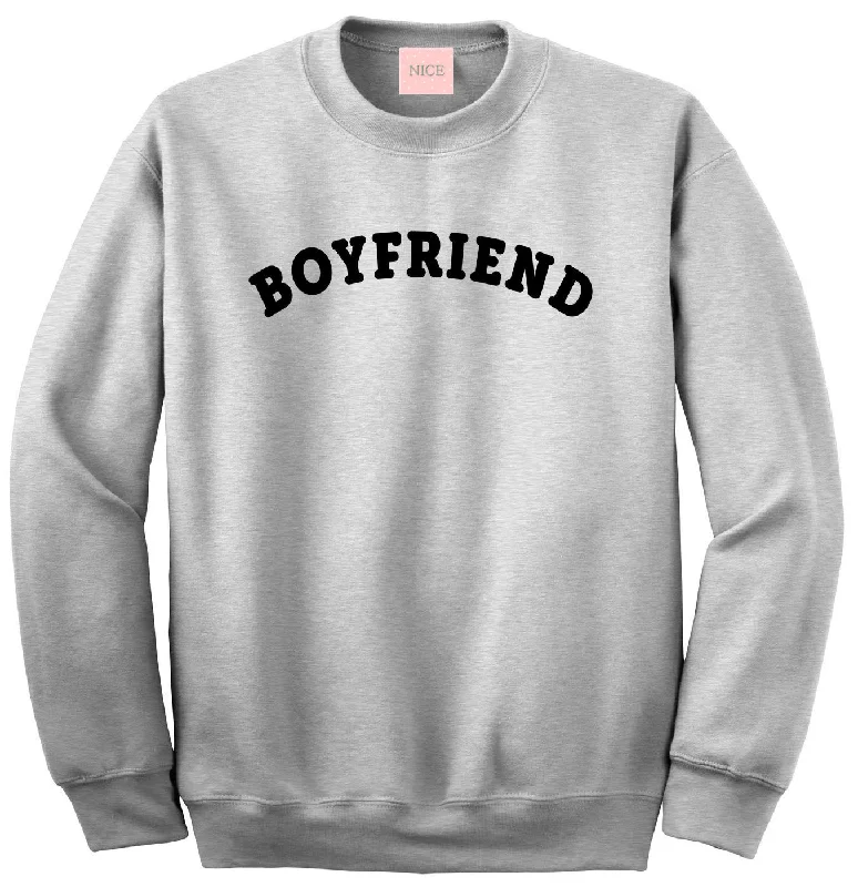 CrewneckqualityVery Nice Boyfriend Crewneck Sweatshirt Grey