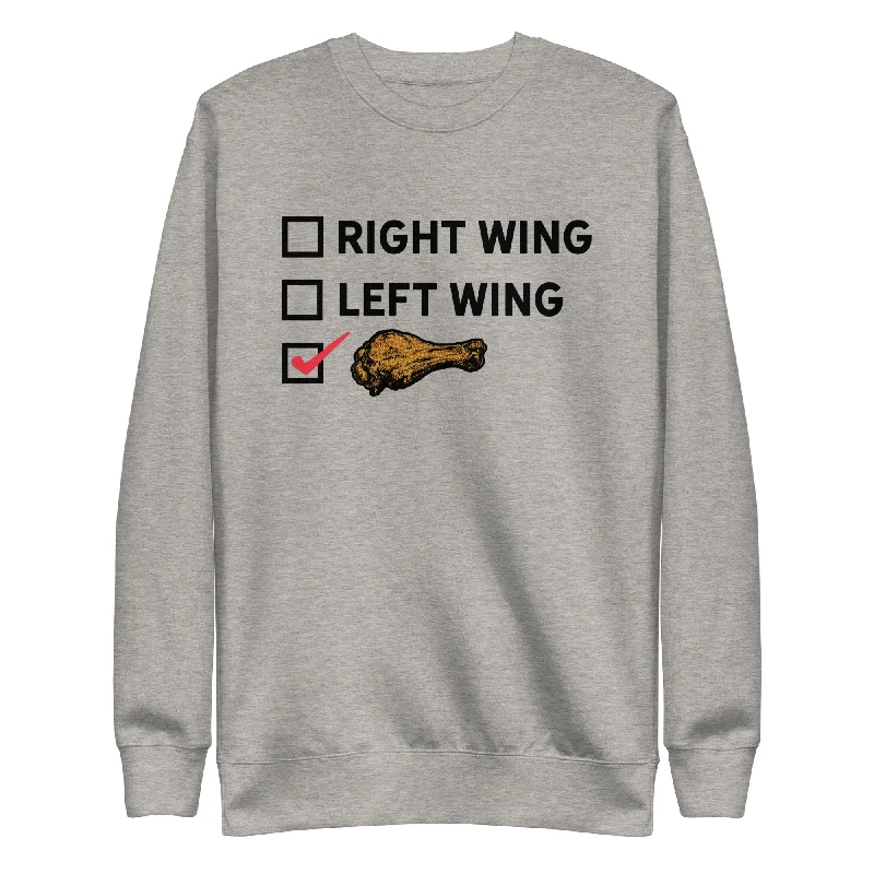 CrewnecknostalgiaRight Wing, Left Wing, Chicken Wing Voter Crewneck Sweatshirt