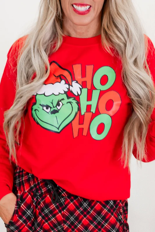 CrewnecktrendHO HO HO  Holiday Graphic Crewneck Sweatshirt