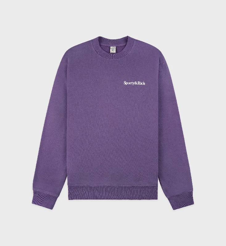 CrewneckvintageHealth Is Wealth Crewneck - Dusty Grape/White