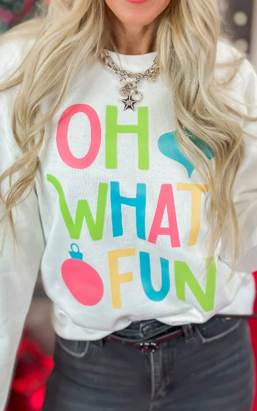 CrewnecksecurityOh What Fun Colorpop Graphic Crewneck Sweatshirt