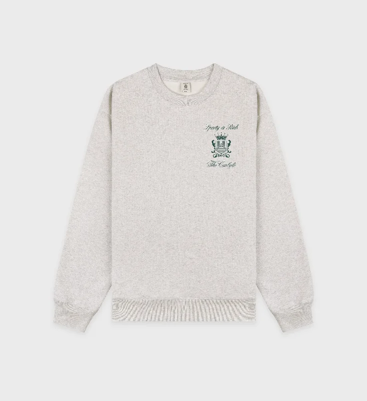 CrewneckcustomThe Carlyle Crest Crewneck - Heather Gray/Forest