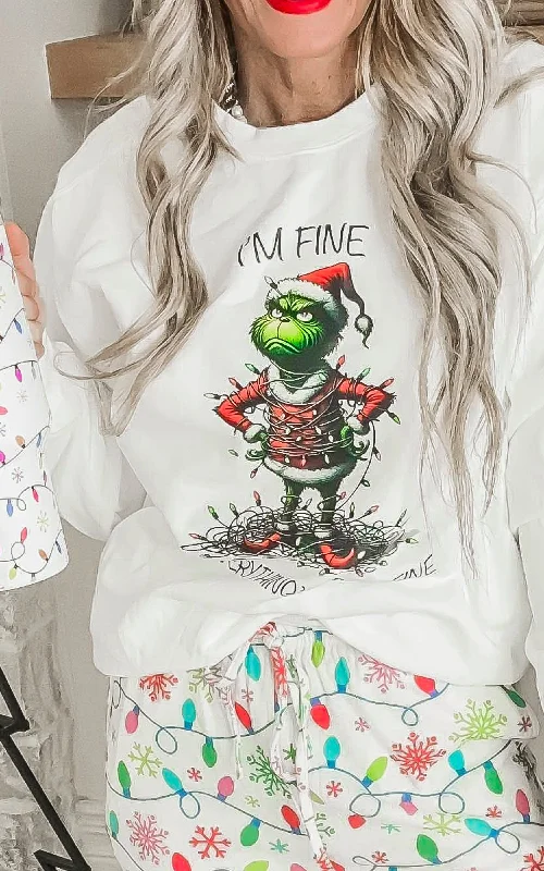 CrewneckwearIt's Fine, Everything's Just Fine Graphic Crewneck Sweatshirt