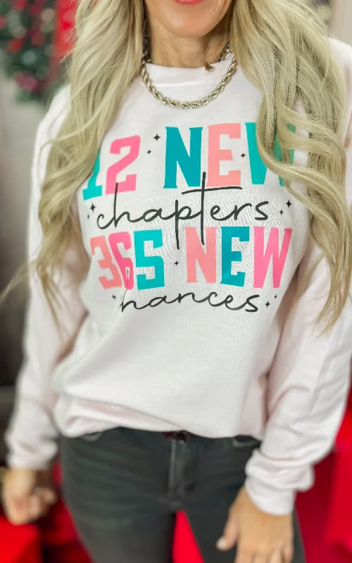 Crewneckdesign12 New Chapters New Year Graphic Crewneck Sweatshirt