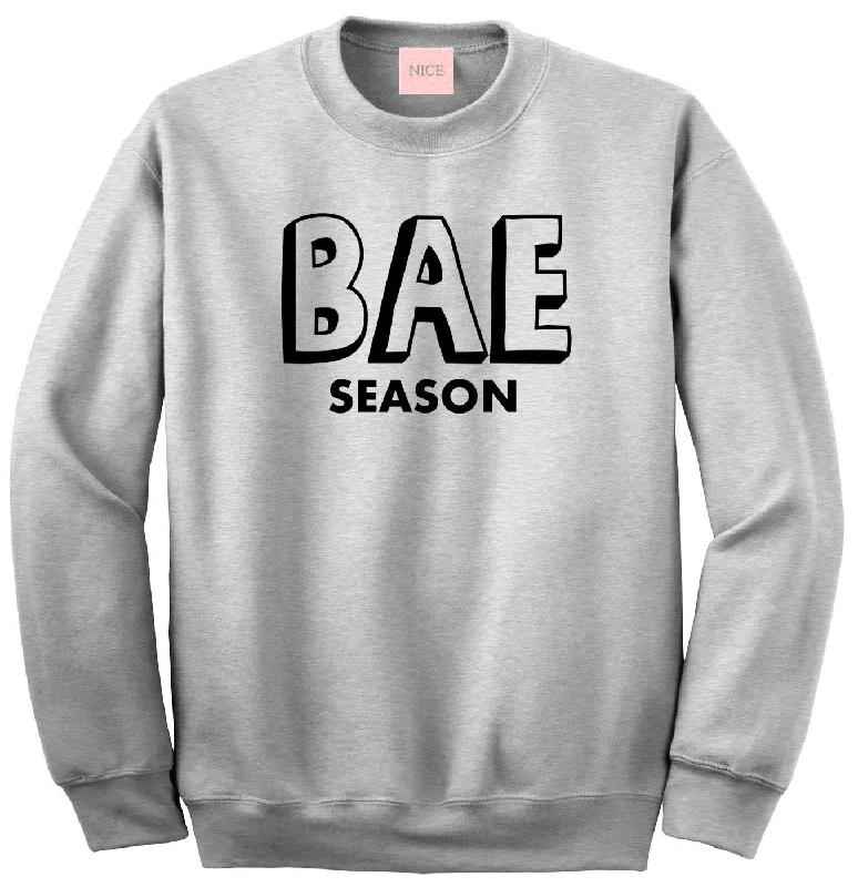 CrewneckstitchVery Nice Bae Season Boyfriend Crewneck Sweatshirt Grey