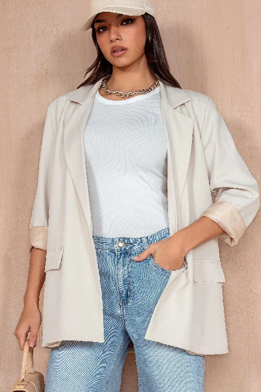 BlazerarenaRaquel Cream Oversized Blazer