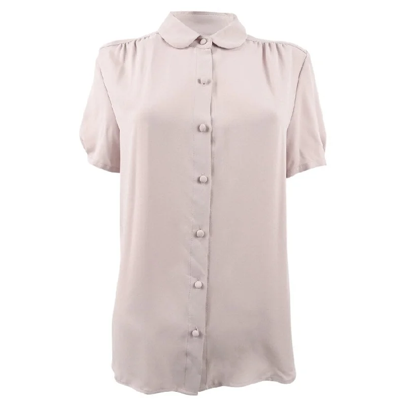 Bamboo ShirtsAnne Klein Women's Shirred Button-Front Blouse