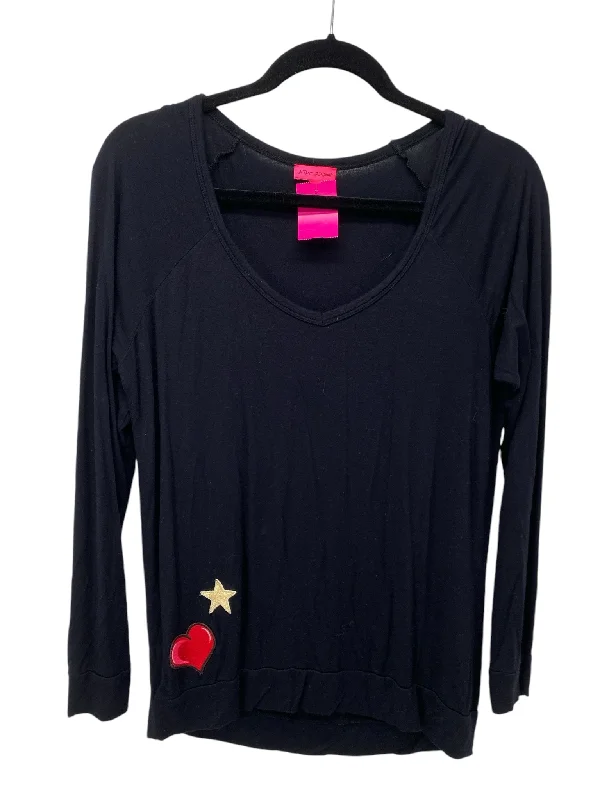 Oversized ShirtsBetsey Johnson Misses Size Medium Black LS Blouse