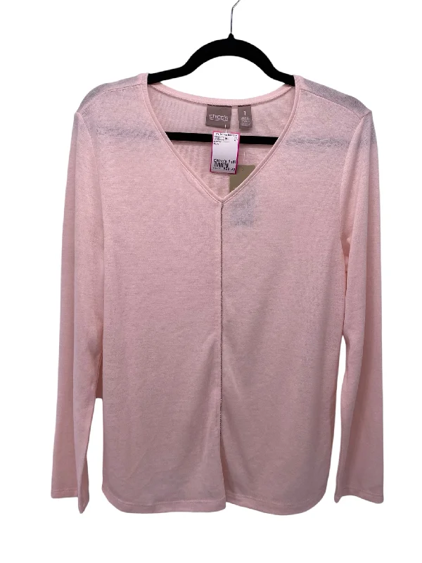 Statement ShirtsChico's Misses Size Chico's 1 (8) Pink LS Blouse