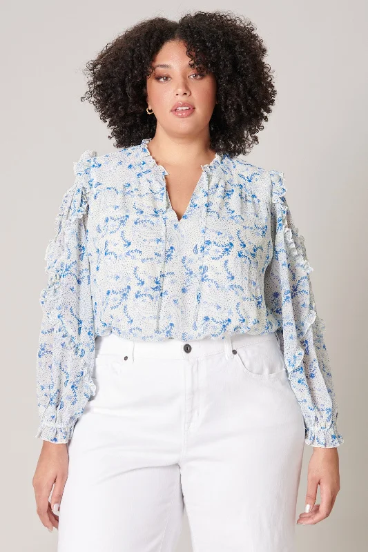 Branded ShirtsCorinna Paisley Raj Balloon Sleeve Blouse Curve