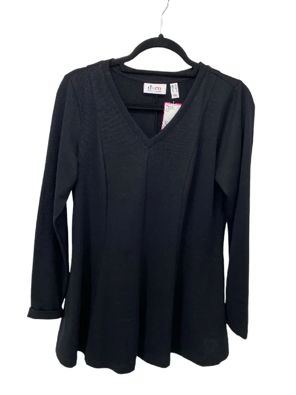 Casual Shirtsd & CO Misses Size XS Black LS Blouse