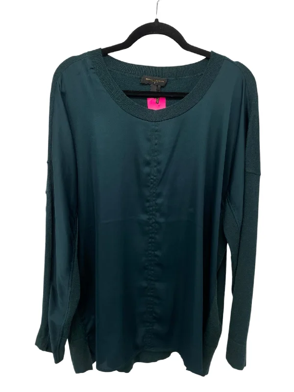 Punk ShirtsDonna Karan Misses Size XL Green LS Blouse