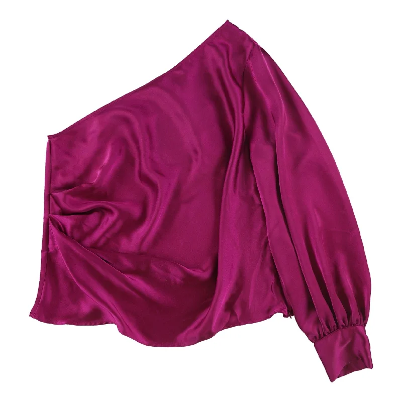 Athletic ShirtsI-N-C Womens Fuschia Pop One Shoulder Blouse, Purple, X-Large