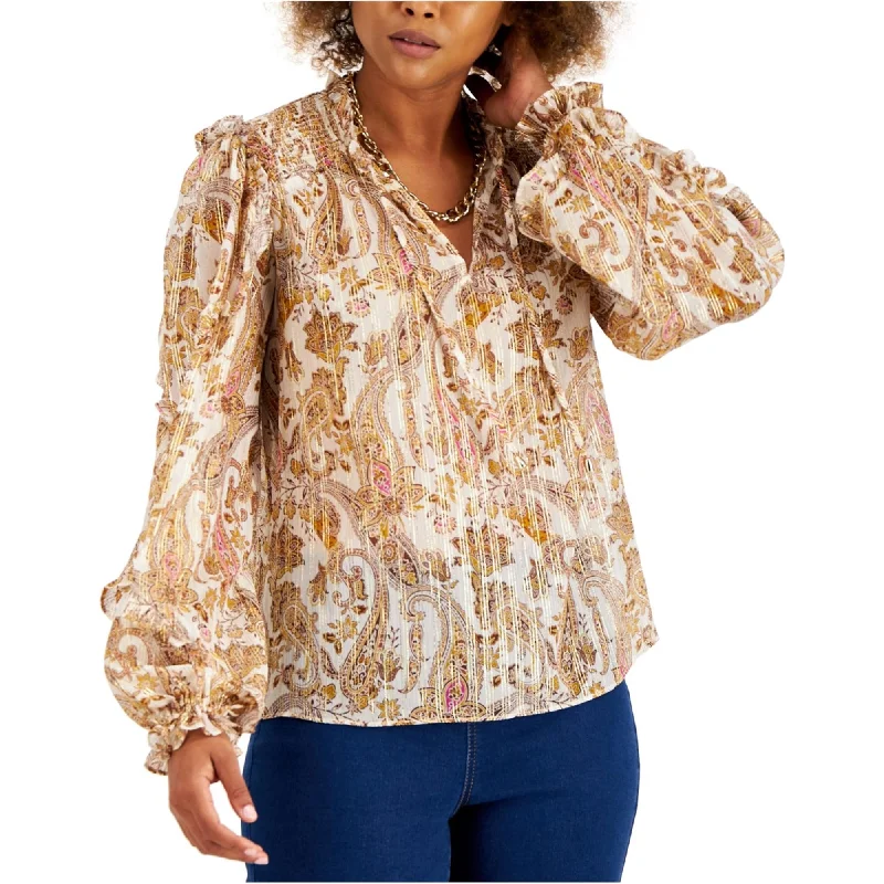 Cycling ShirtsI-N-C Womens Paisley Peasant Blouse