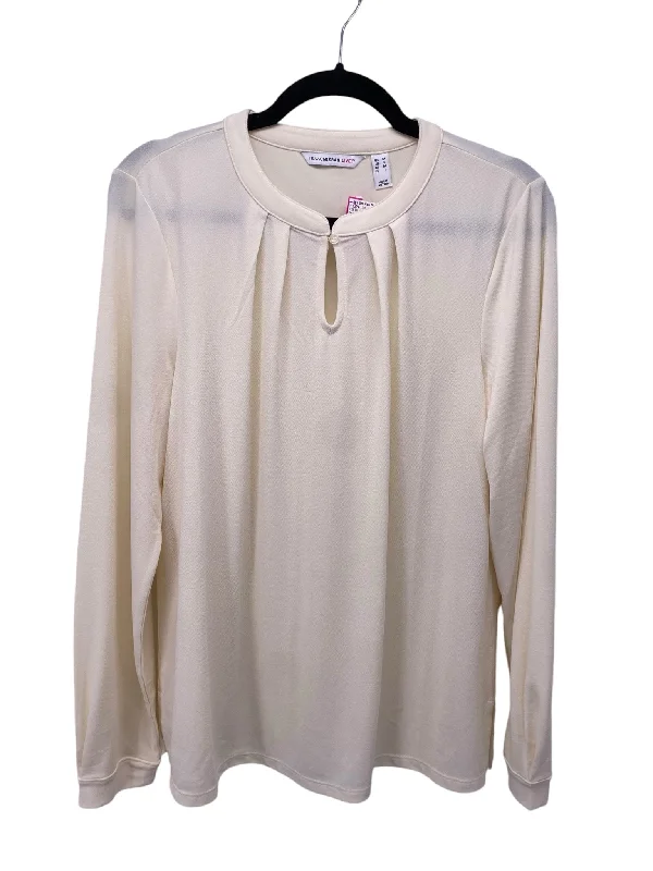 Streetwear ShirtsIsaac Mizrahi Misses Size Medium Cream LS Blouse