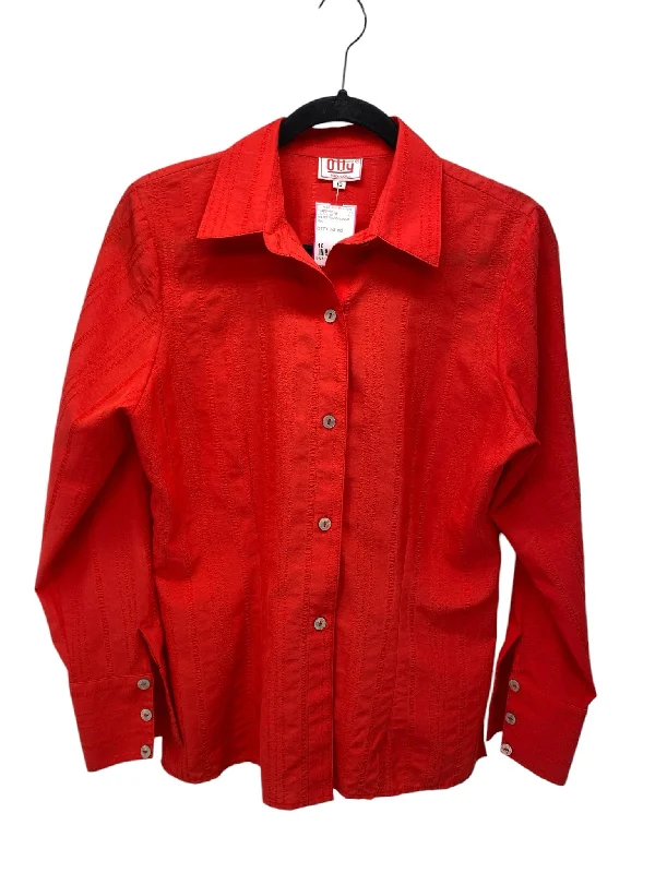 Cropped ShirtsIt's SO You Boutique Misses Size 10 Red LS Blouse