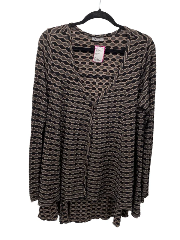 Thermal ShirtsIt's SO You Boutique Misses Size 3X Brown Print LS Blouse