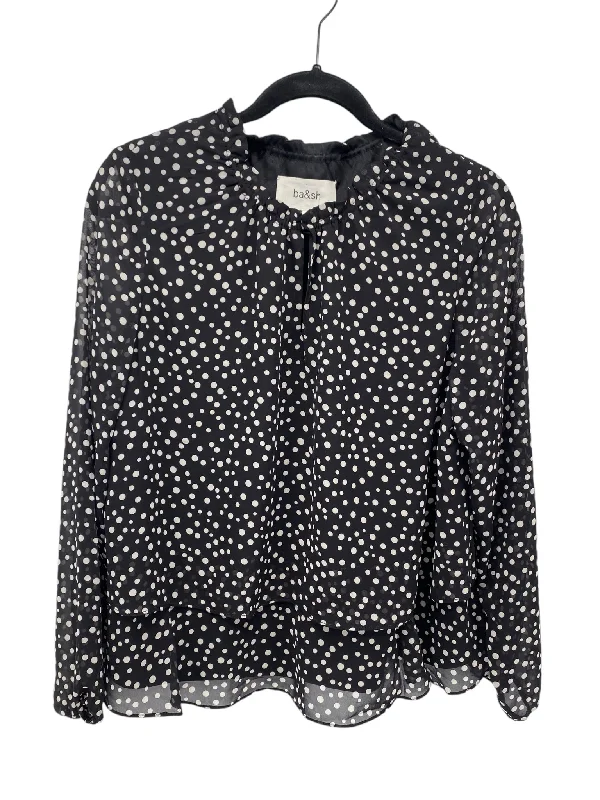 Wrap ShirtsIt's SO You Boutique Misses Size Small Black Print LS Blouse