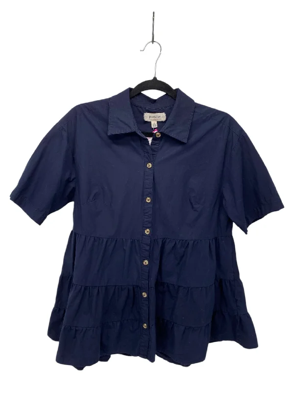 Skateboard ShirtsIt's SO You Boutique Misses Size Small Navy SS Blouse