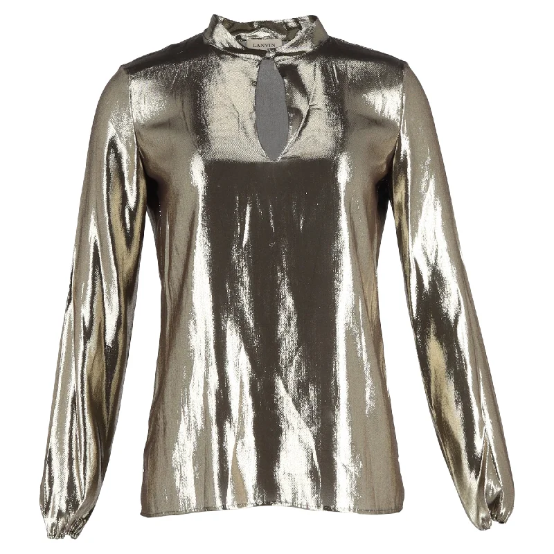 Festival ShirtsLanvin Teardrop Lamé Blouse in Gold Silk