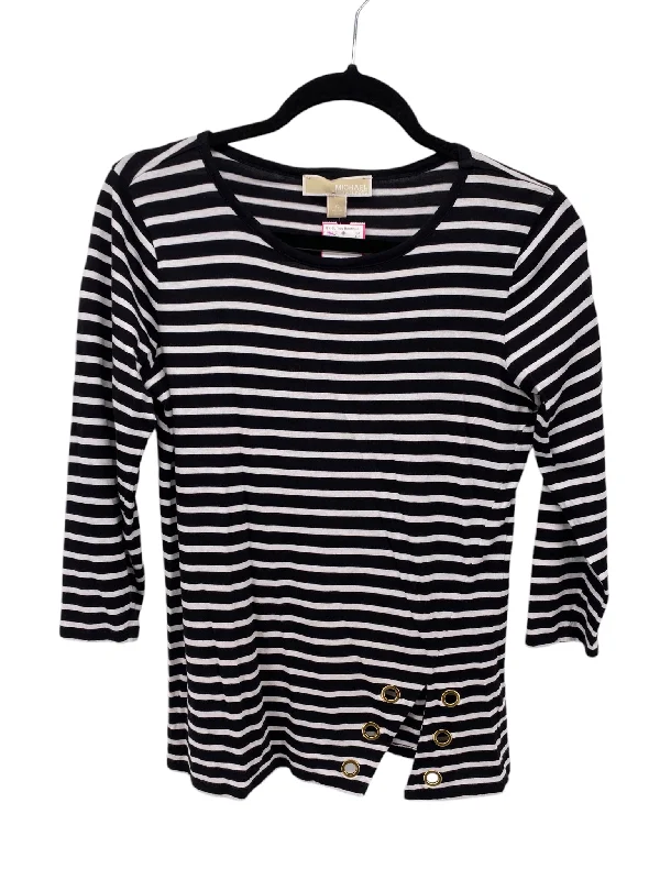 Streetwear ShirtsMichael Kors Misses Size Small Black White 3/4 Blouse