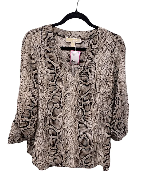 Gym ShirtsMichael Kors Misses Size Small Snake print 3/4 Blouse