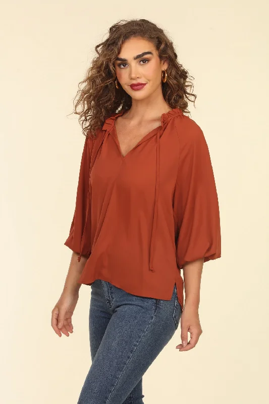 Luxury ShirtsSpilt Neck Blouse