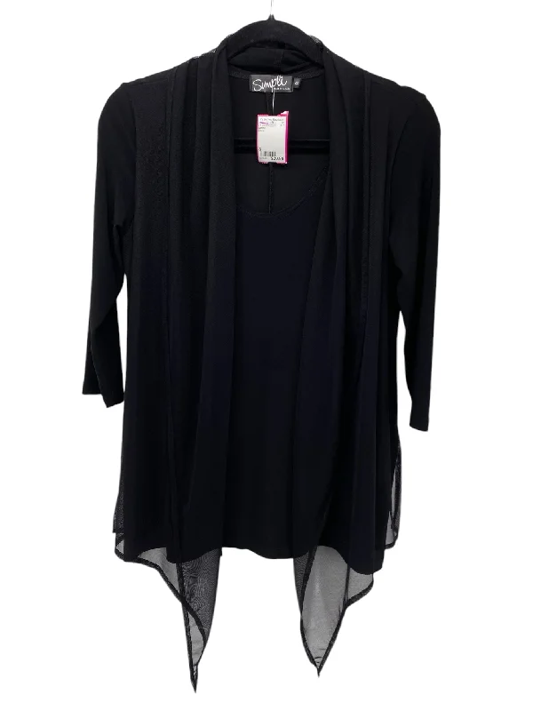 Lounge ShirtsSympli Misses Size 8 Black 3/4 Blouse