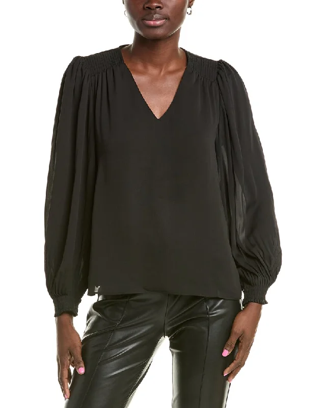 Athletic ShirtsT Tahari Pleated Woven Blouse