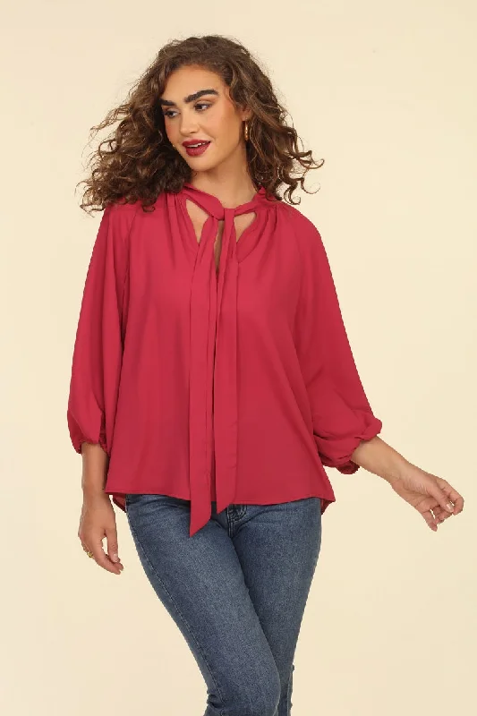 Performance ShirtsTie Neck Blouse