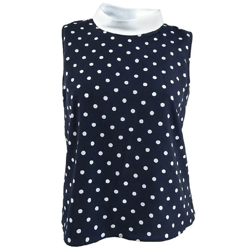 Glitter ShirtsTommy Hilfiger Women's Polka Dot Print Collared Blouse