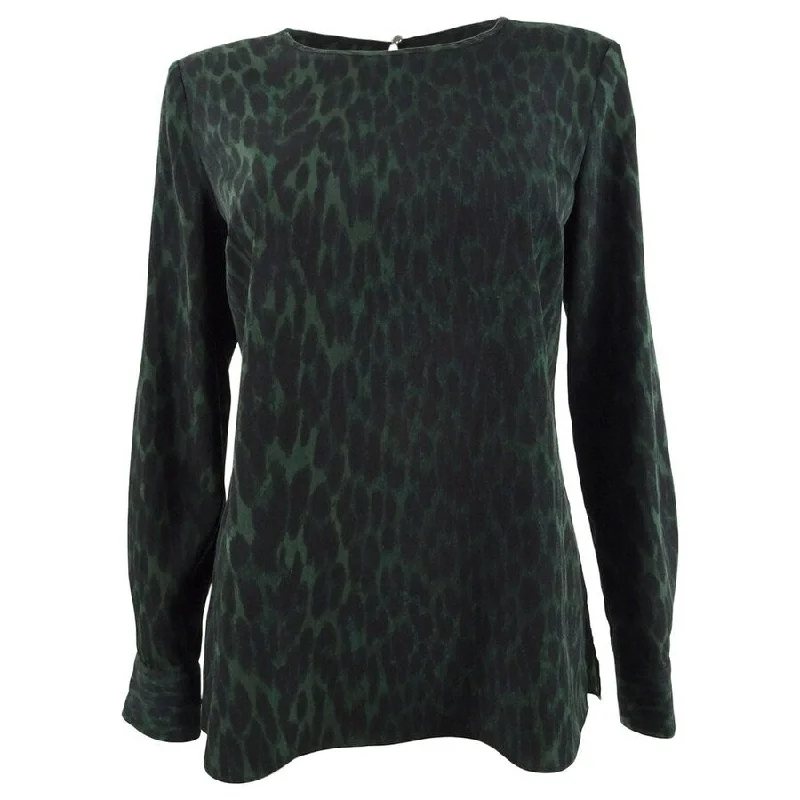 Fringed ShirtsVince Camuto Women's Leopard-Print Blouse