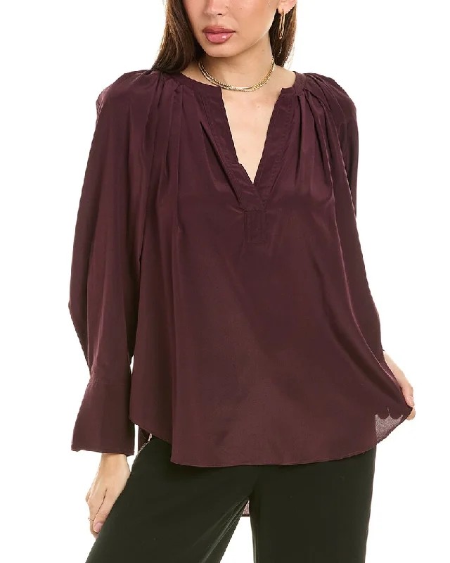 Asymmetrical ShirtsA.L.C. Nomad Silk-Blend Blouse