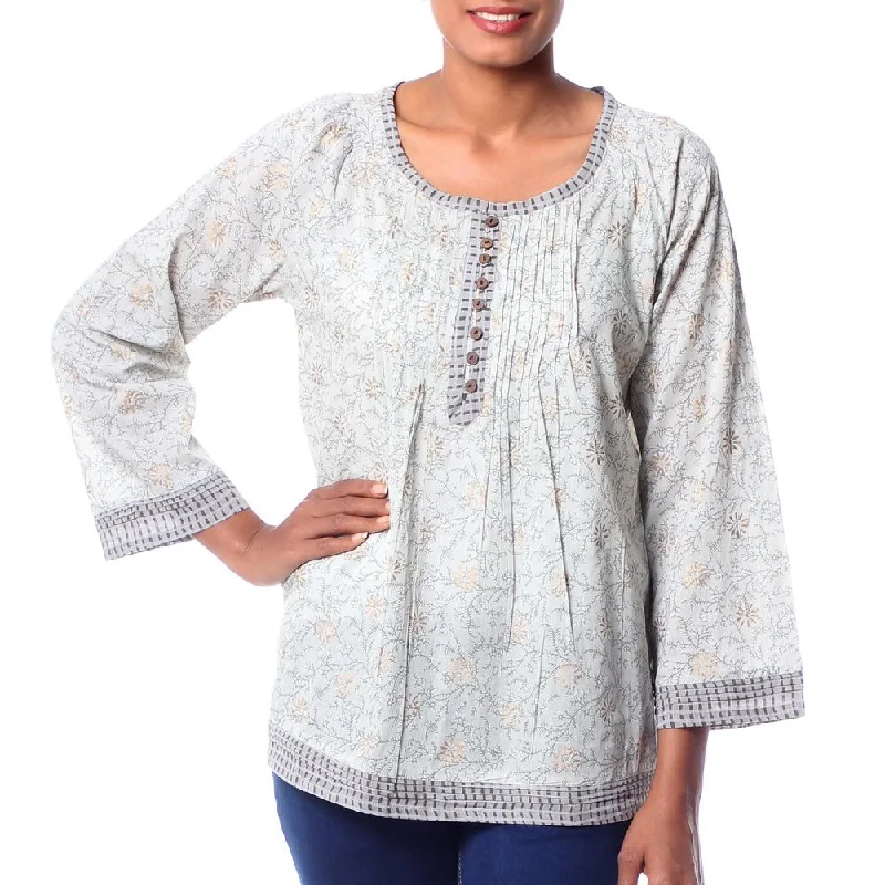 Statement ShirtsHandmade Cotton 'Rajasthan Grace' Blouse (India)