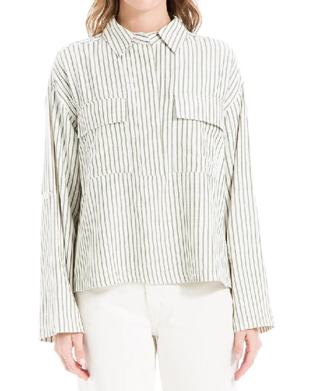 Striped ShirtsMax Studio Collared Blouse