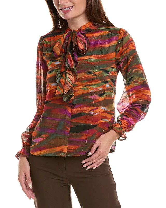 Sleep ShirtsNanette Nanette Lepore Scarf Blouse