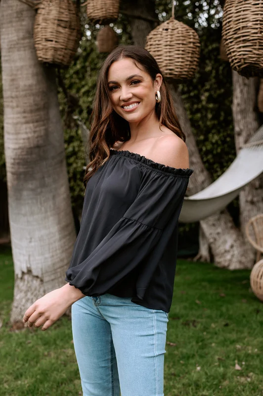 Layered ShirtsOff The Shoulder Puff Blouse