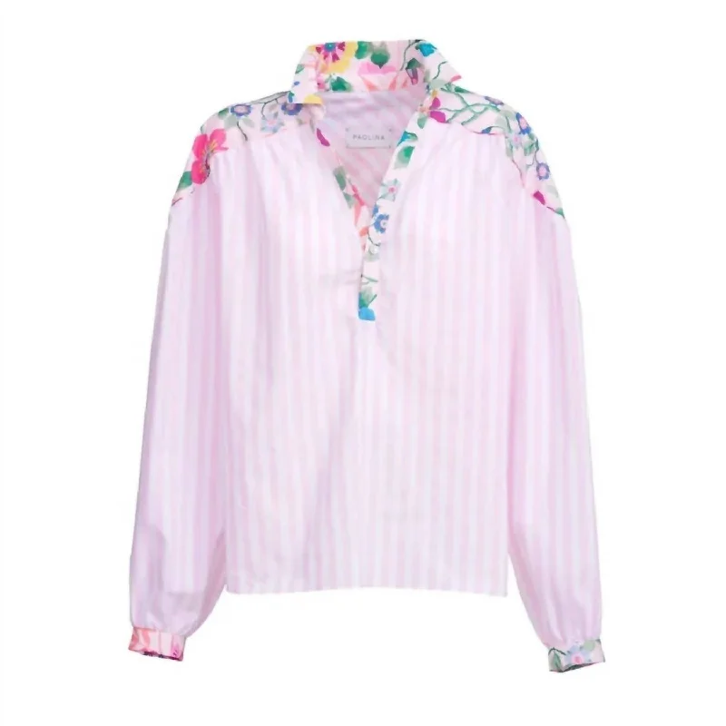 Zippered ShirtsWomen's Dragee Blouse In Pink