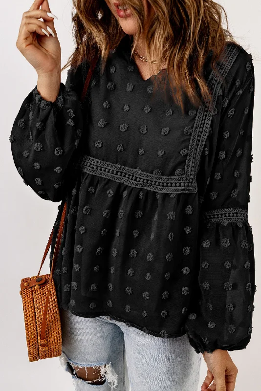 Fashionable Dotted BlouseDesigner Jackets