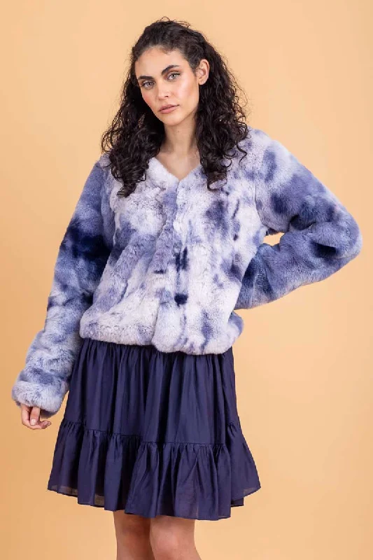 Cora Fur Jacket BlueNylon Jackets