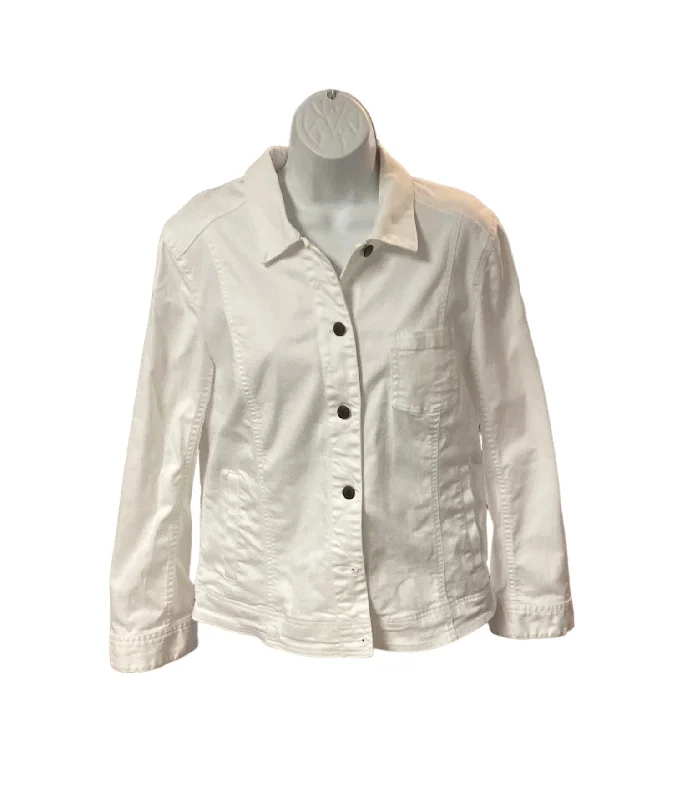 J Jill Women's Jacket White MNylon Jackets