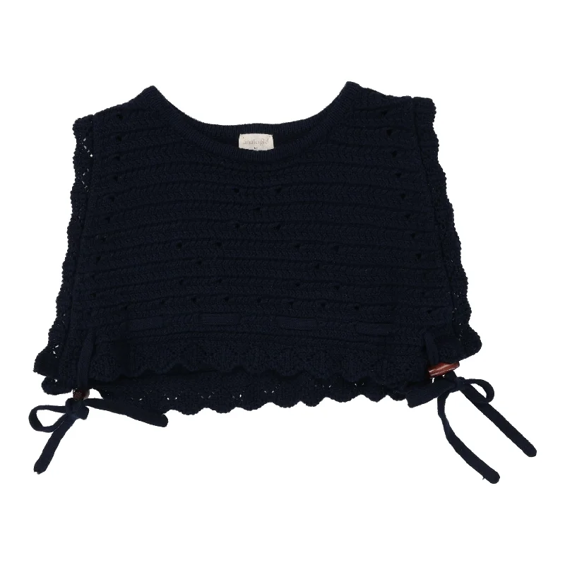 Analogie By Lil Legs Girls Vest NavyBranded Knit Tops