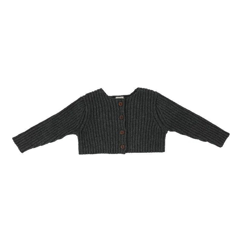 Analogie By Lil Legs Rib Knit Shrug GreyLayered Knit Tops