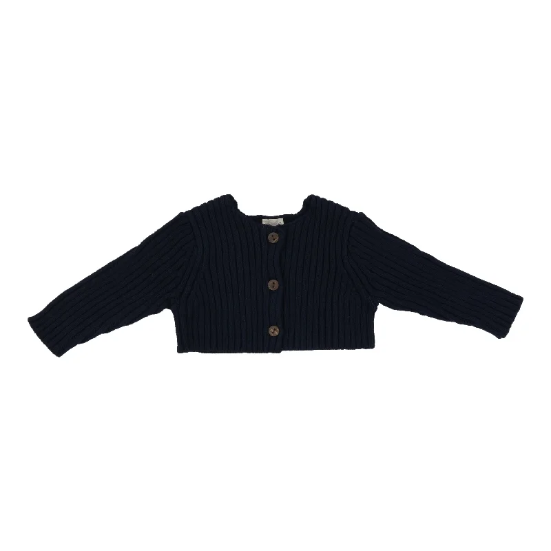 Analogie By Lil Legs Rib Knit Shrug NavyRuffled Knit Tops