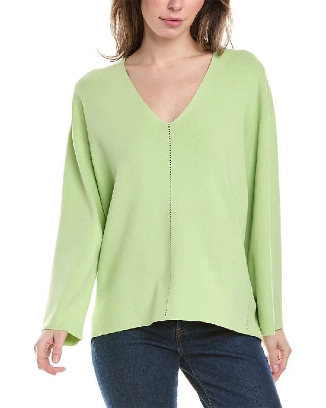 Lafayette 148 New York V-Neck SweaterAngora Knit Tops